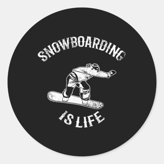 Sticker Rond Citation Snowboard Alpine Snowboard (Devant)