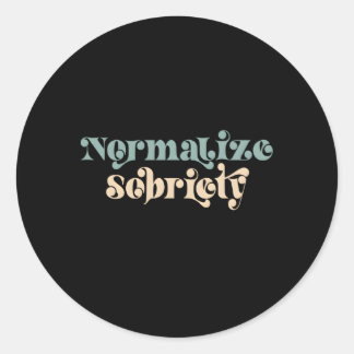 Sticker Rond Citation Sobre Normaliser la Sobriété