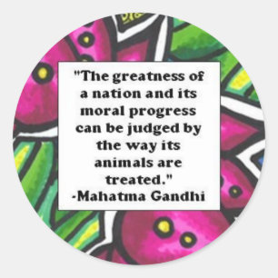 Sticker Rond Citation végétarienne