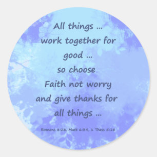 Sticker Rond Citations bibliques inspirantes