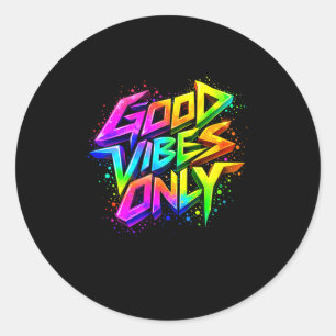 Sticker Rond Citations de graffitis positifs et sympas