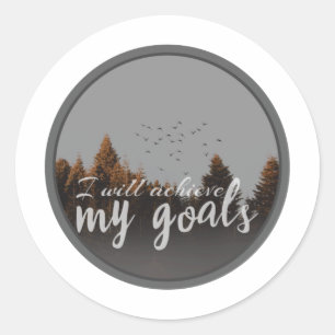 Sticker Rond citations de motivation matinale pour l'amour de s