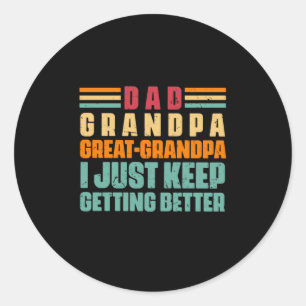 Sticker Rond Citations grand-père   Papa Grand Grand Papi