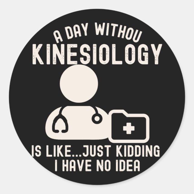 Sticker Rond Citations Kinesiologiste_Kinesiology (Devant)
