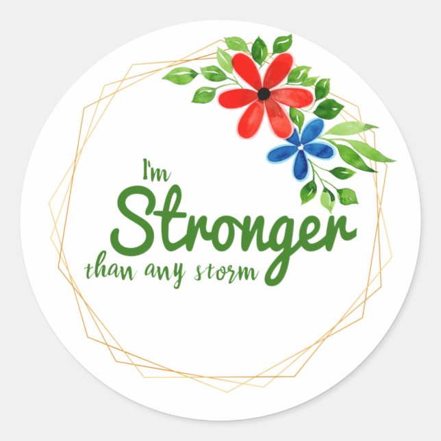 Sticker Rond citations motivationnelles et inspirantes pour le  (Devant)