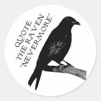 Sticker Rond Citer Le Corbeau
