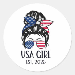 Sticker Rond Citoyen Américain Est 2025 Nouvelle Citoyenneté Am