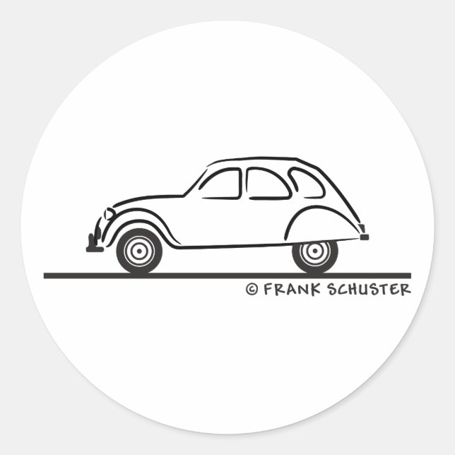 Sticker Rond Citroen 2CV (Devant)