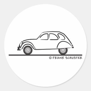 Sticker Rond Citroen 2CV