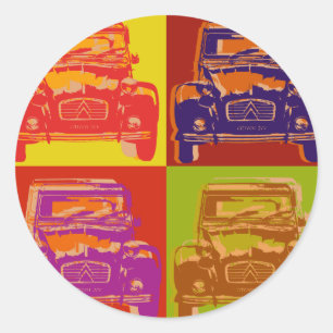 Sticker Rond Citroen 2CV 1