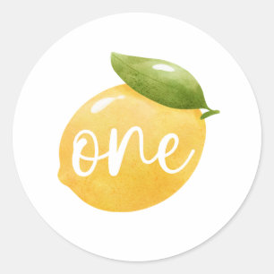 Sticker Rond Citron 1er anniversaire