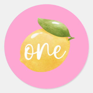 Sticker Rond Citron 1er anniversaire