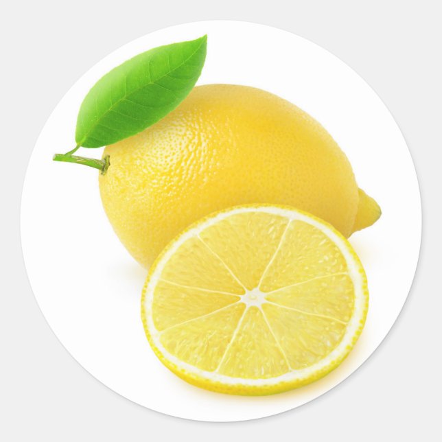 Sticker Rond Citron frais (Devant)