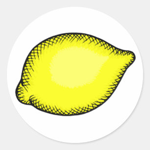 Sticker Rond Citron géant
