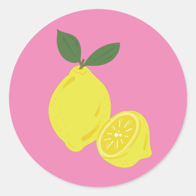 Sticker Rond Citron jaune (Devant)