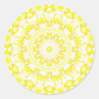 Sticker Rond Citron meringue kaléidoscope