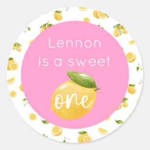 Sticker Rond Citron sucré Un 1er anniversaire