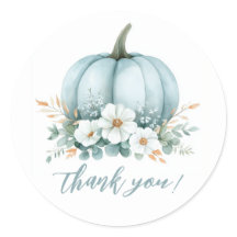 Citrouille bleu automne Baby shower d'Eucalyptus F