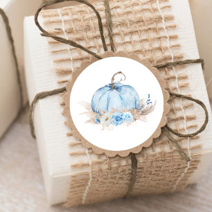 Sticker Rond Citrouille bleue