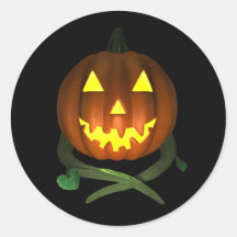 Citrouille d'Halloween avec vignes