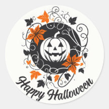 Citrouille d'Halloween Orange noir blanc