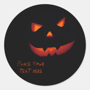Sticker Rond Citrouille Halloween 001
