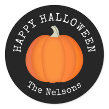 Citrouille Orange et Black Happy Halloween