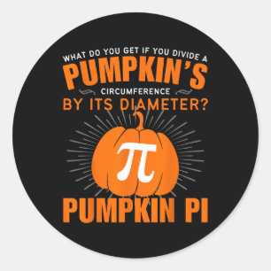 Sticker Rond Citrouille Pie Math Halloween Pi Jour Costume Homm