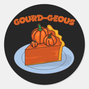 Sticker Rond Citrouille-ux