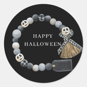 Sticker Rond Citrouilles du parti Halloween