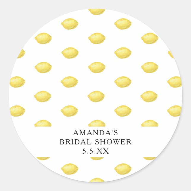 Sticker Rond Citrus de citron - Mariage (Devant)