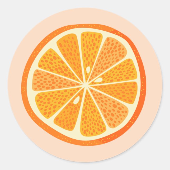 Sticker Rond Citrus Orange (Devant)