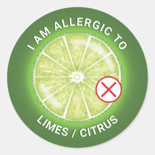 Sticker Rond Citrus vert Citrus Fruit Alimentation Sensibilisat
