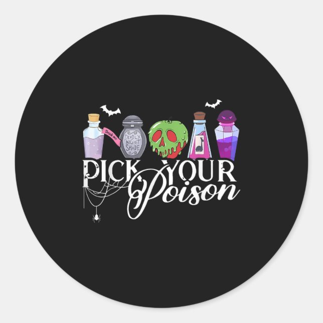 Sticker Rond Ck Your Ison Cute Halloween Soky Trick Or Treat  (Devant)