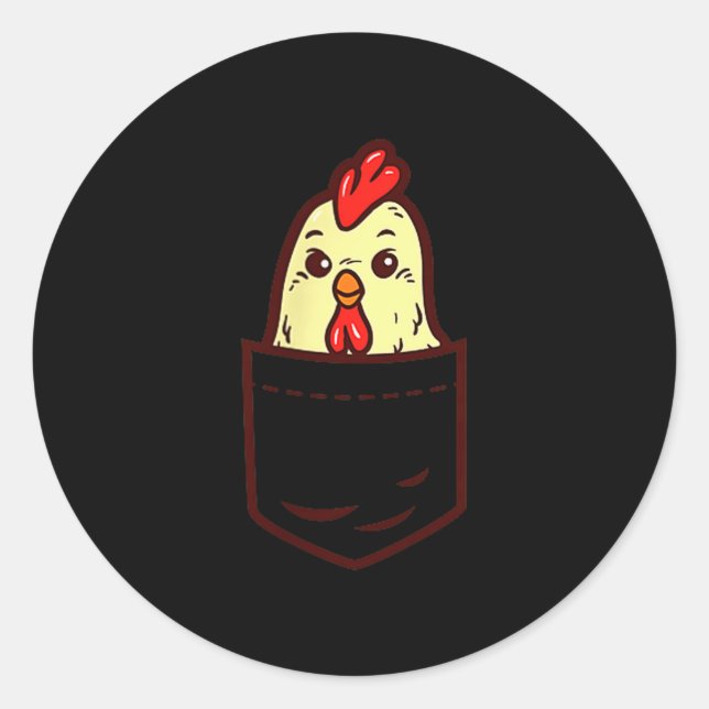 Sticker Rond Cket Chicken Whisperer Cute Ultry Farm Animal Farm (Devant)
