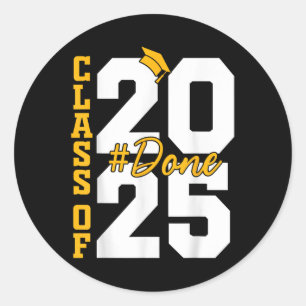 Sticker Rond Cl De 2025 Terminé Graduation 2025