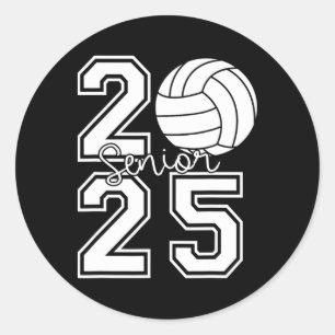 Sticker Rond Cl De 2025 Volleyll Graduation Cl De 2025 Senior