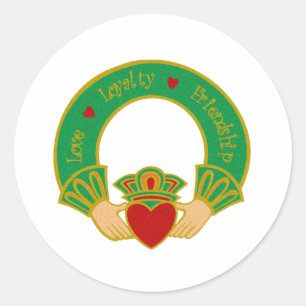 Sticker Rond Claddagh