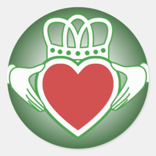 Sticker Rond Claddagh