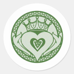 Sticker Rond Claddagh