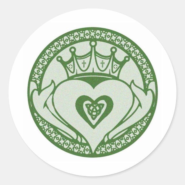 Sticker Rond Claddagh (Devant)