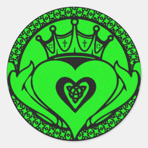 Sticker Rond Claddagh