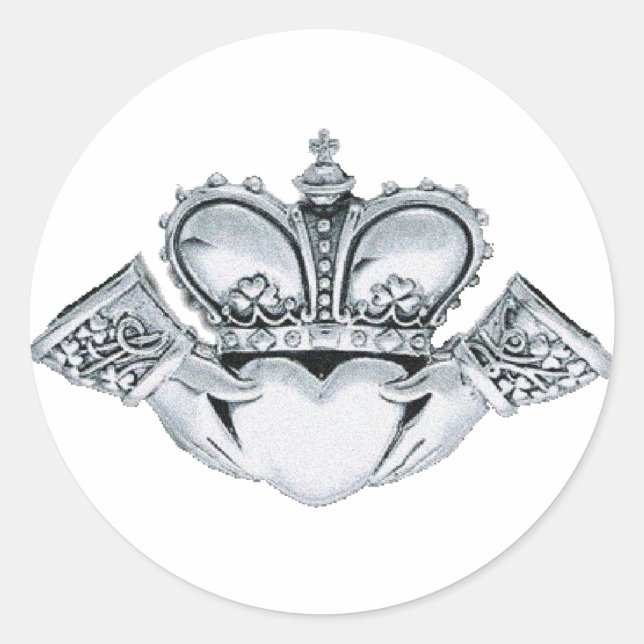 Sticker Rond Claddagh Wedding Invitations Enveloppe Phoques (Devant)