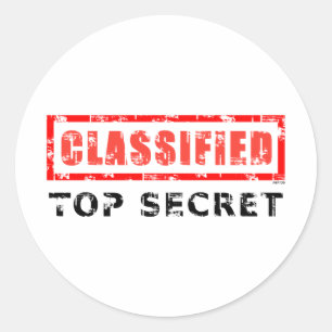 Sticker Rond Clair Top Secret