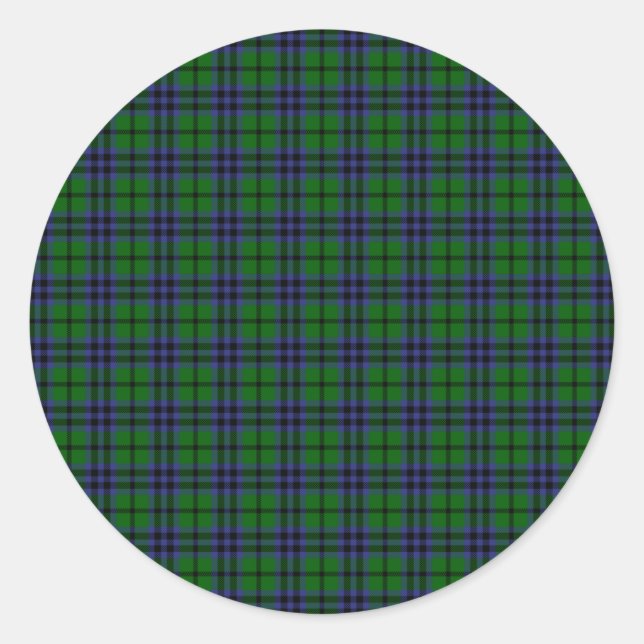 Sticker Rond Clan Austin Tartan (Devant)