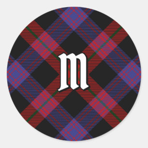 Sticker Rond Clan Brown Tartan