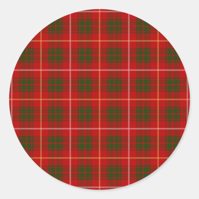 Sticker Rond Clan Bruce Tartan (Devant)