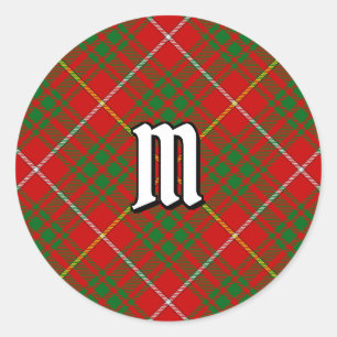 Sticker Rond Clan Bruce Tartan