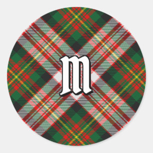 Sticker Rond Clan Carnegie robe Tartan