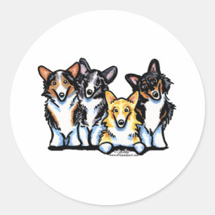 Sticker Rond Clan Corgi